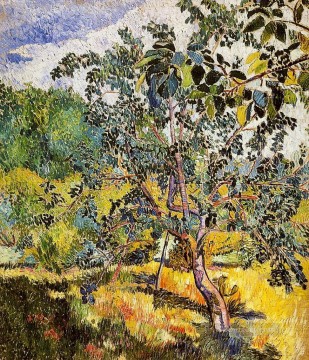 corner of a garden sun trees Oil Paintings